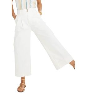 High Waist Crop Wide Leg Pants In Lighthouse